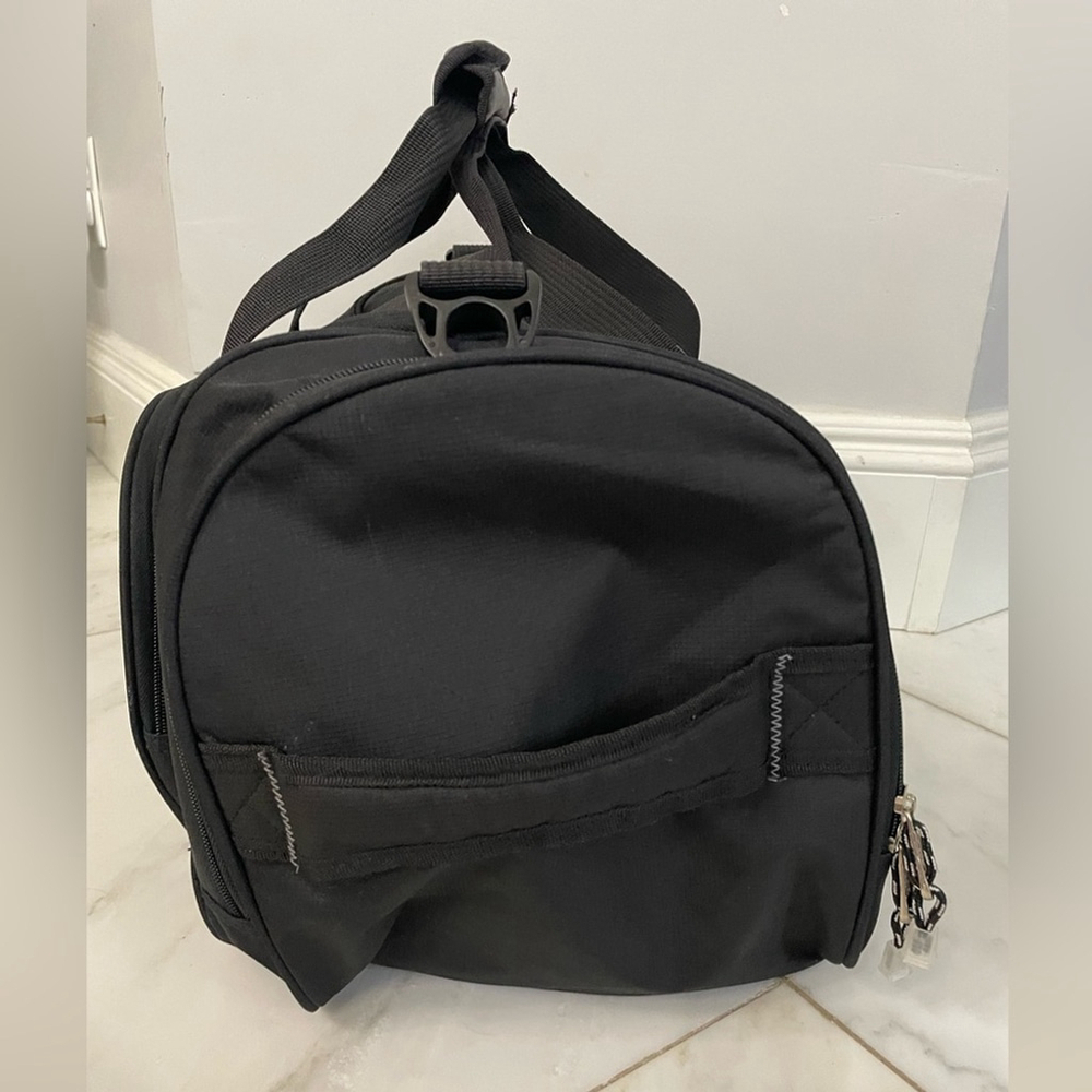 Calpak black canvas multi-pocket dual strap duffel bag travel luggage gym - Picture 3 of 11